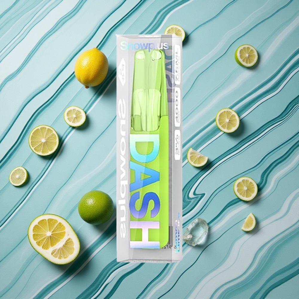 Snowplus Dash 4000 Puffs Citrons Laiška Ledus 7.5 ml 530 mAh Latvija vape