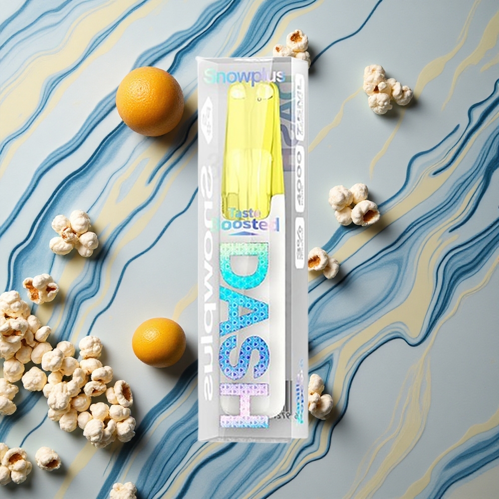 Snowplus Dash 4000 Puffs Disposable Device Vanillas Popkorns 530 mAh 7.5 ml Latvija vape