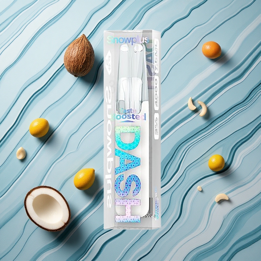 Snowplus Dash 4000 Puffs Kokosūdens 7,5 ml e-kvapiņš Latvija vape