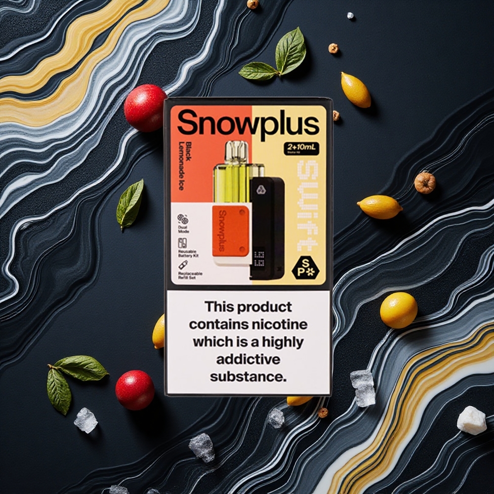 Snowplus Swift 5000 Puffs Melnā Citronādes Ledus 1000 mAh 2 10 ml Latvija vape