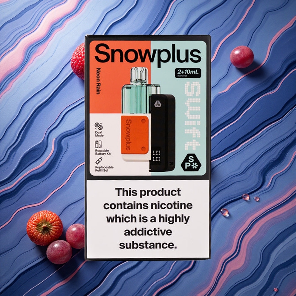 Snowplus Swift 5000 Puffs Neonus Lietus 10 ml & 1000 mAh Latvija vape