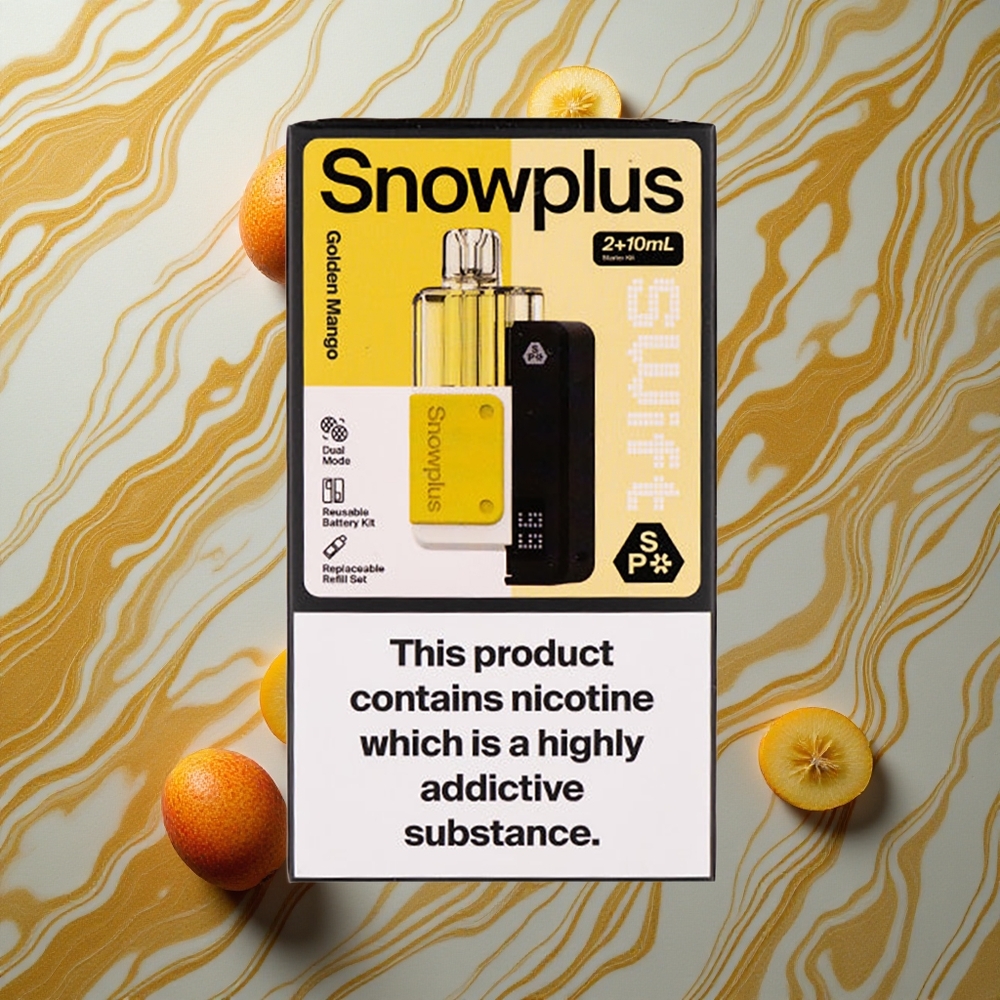 Snowplus Swift 5000 Puffs Zelta Mango 1000mAh 10ml Latvija vape