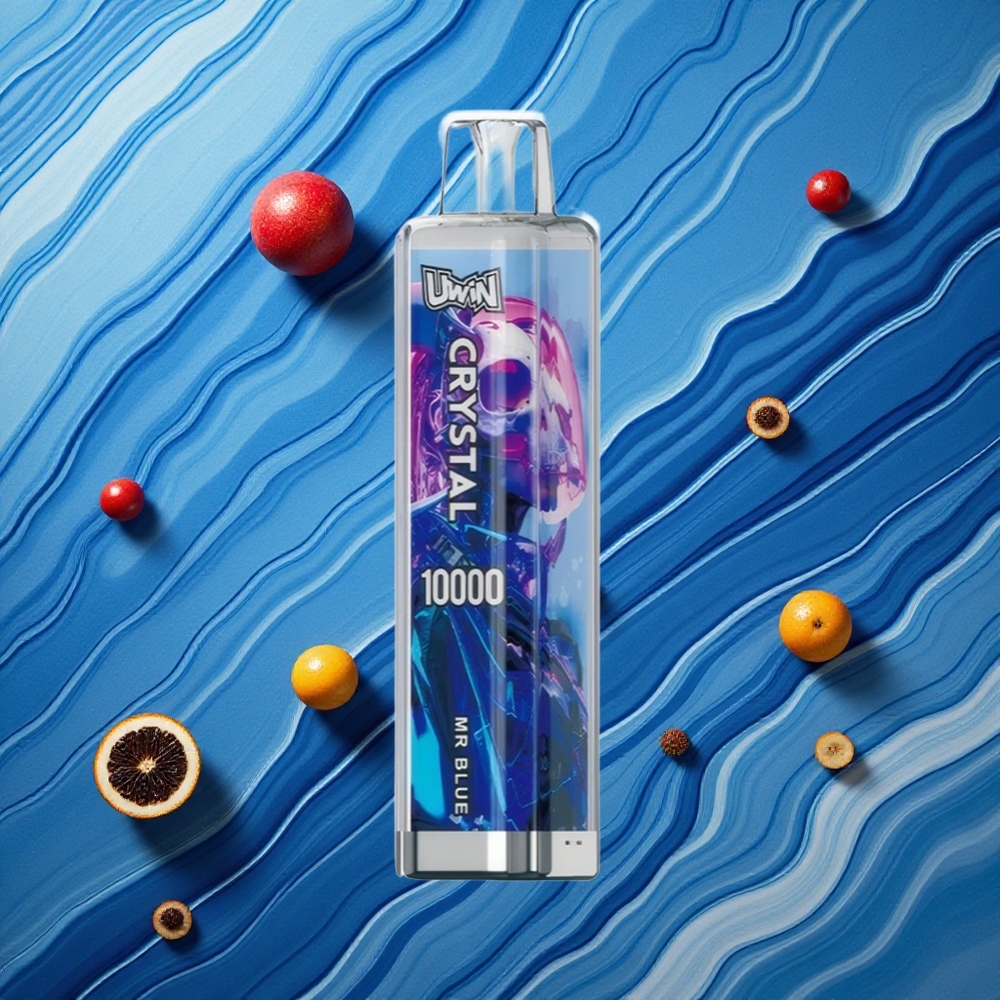 UWIN Crystal 10000 Puffs Mr Zils (RGB Gaismas) Latvija vape