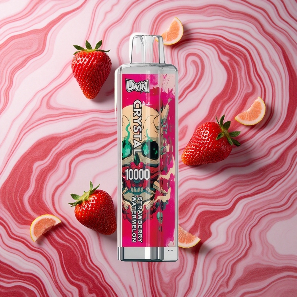 UWIN Crystal 10000 Puffs Zemeņu Arbūzs RGB Gaismas Latvija vape