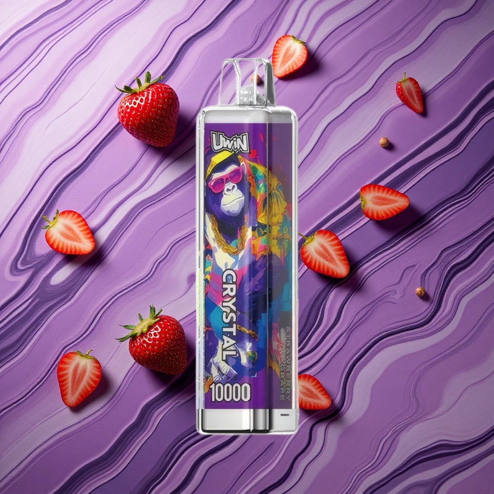 UWIN Crystal 10000 Puffs Zemeņu Vīnogu RGB Latvija vape