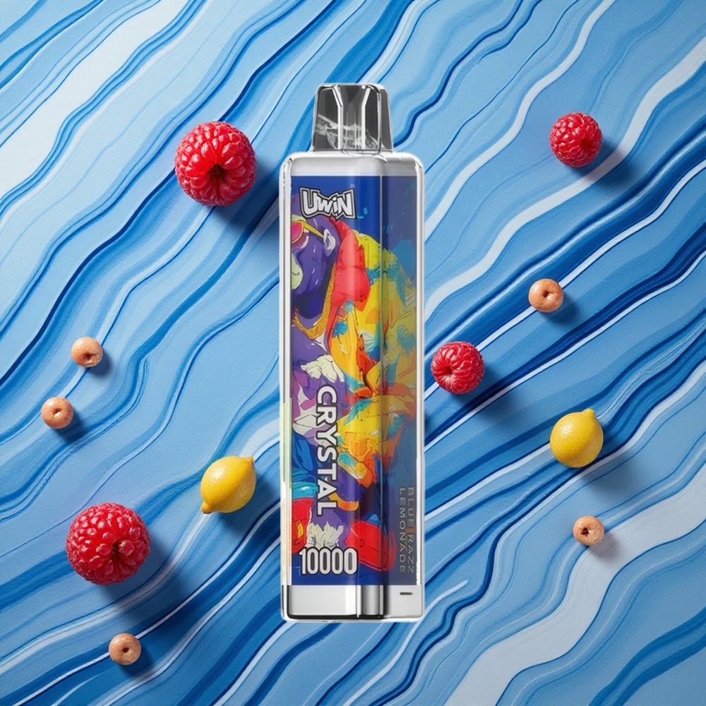 UWIN Crystal 10000 Puffs Zilā Aveņu Limonāde RGB Gaismas 18ml Latvija vape