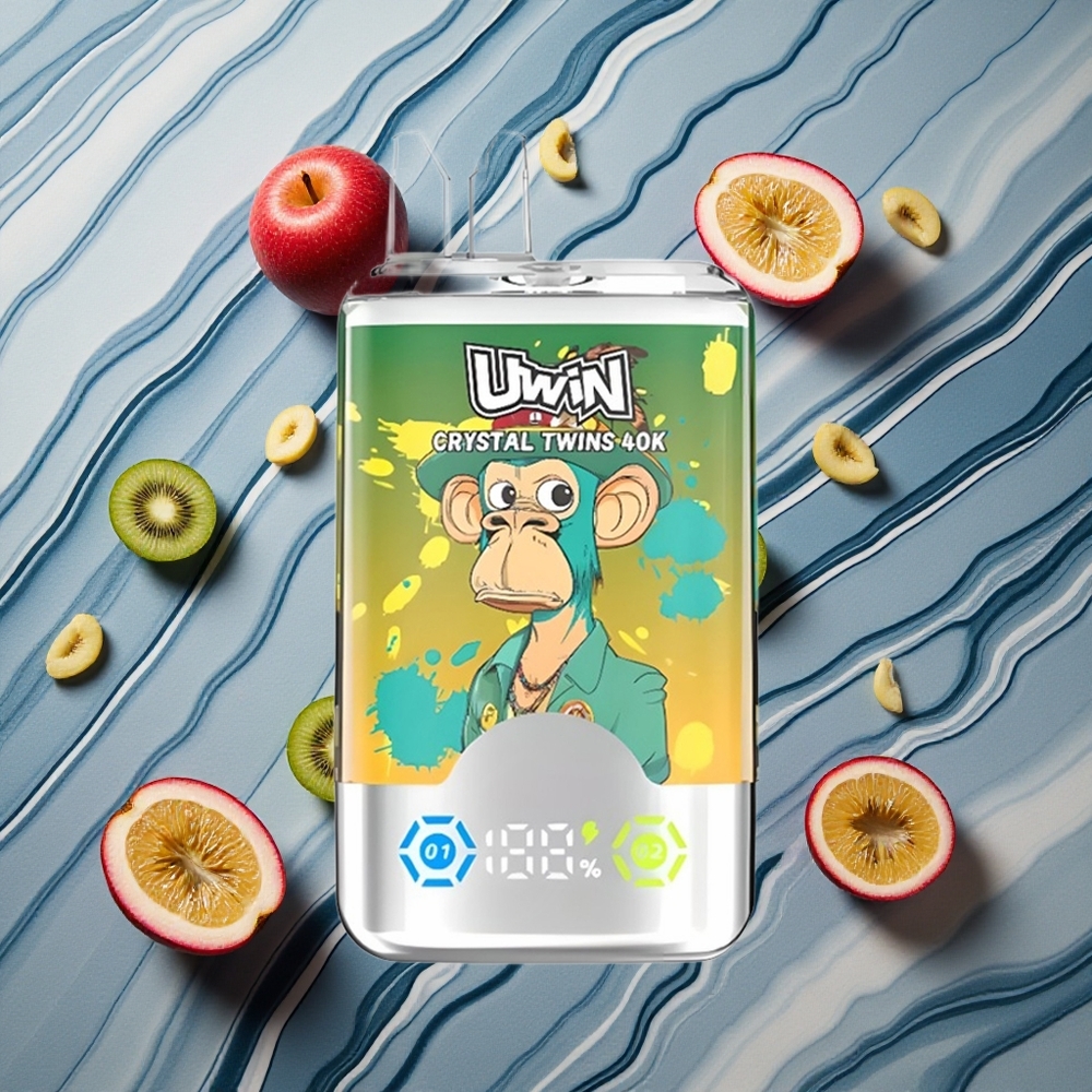 UWIN Crystal Twins 40000 Puffs Divas Atšķirīgas Garšas 32ml Latvija vape