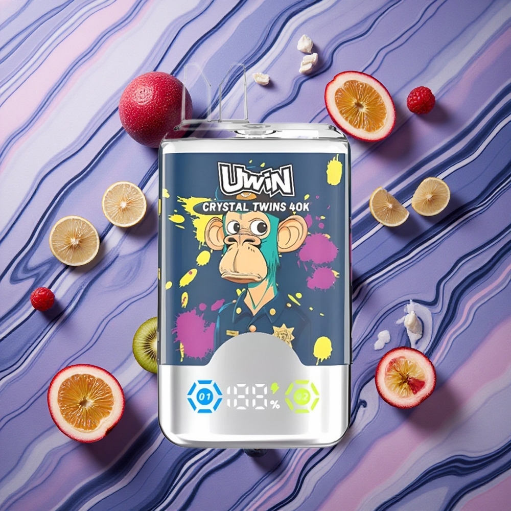 UWIN Crystal Twins 40000 Puffs Kapacitāte: līdz 40000 Puffs 32ml e šķidrums Latvija vape