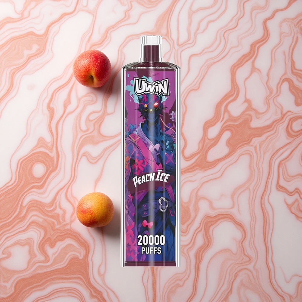Uwin Shisha Crystal 20000 Puffs Persiku Ledus Latvija vape