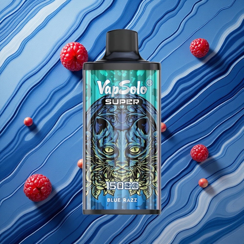 Vapsolo Super 15000 Puffs 40ml Zilā Aveņu Latvija vape