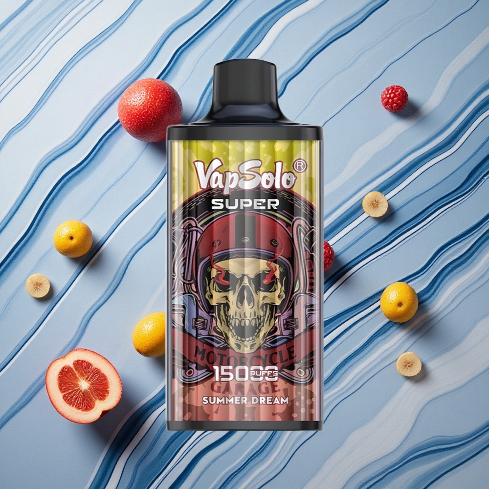 Vapsolo Super 15000 Puffs E-Liquid: 40ml Vasaras Sapnis Latvija vape