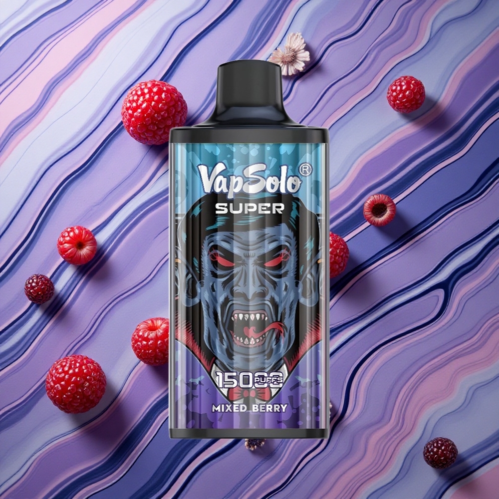 Vapsolo Super 15000 puffs 40ml Jauktas ogas Latvija vape
