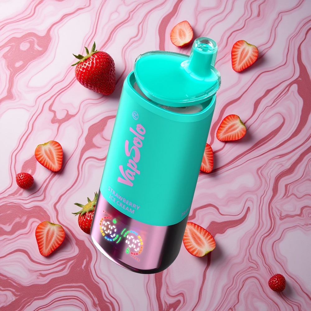 VapSolo Triple 30000 Puffs 40ml Zemeņu Saldējums Latvija vape