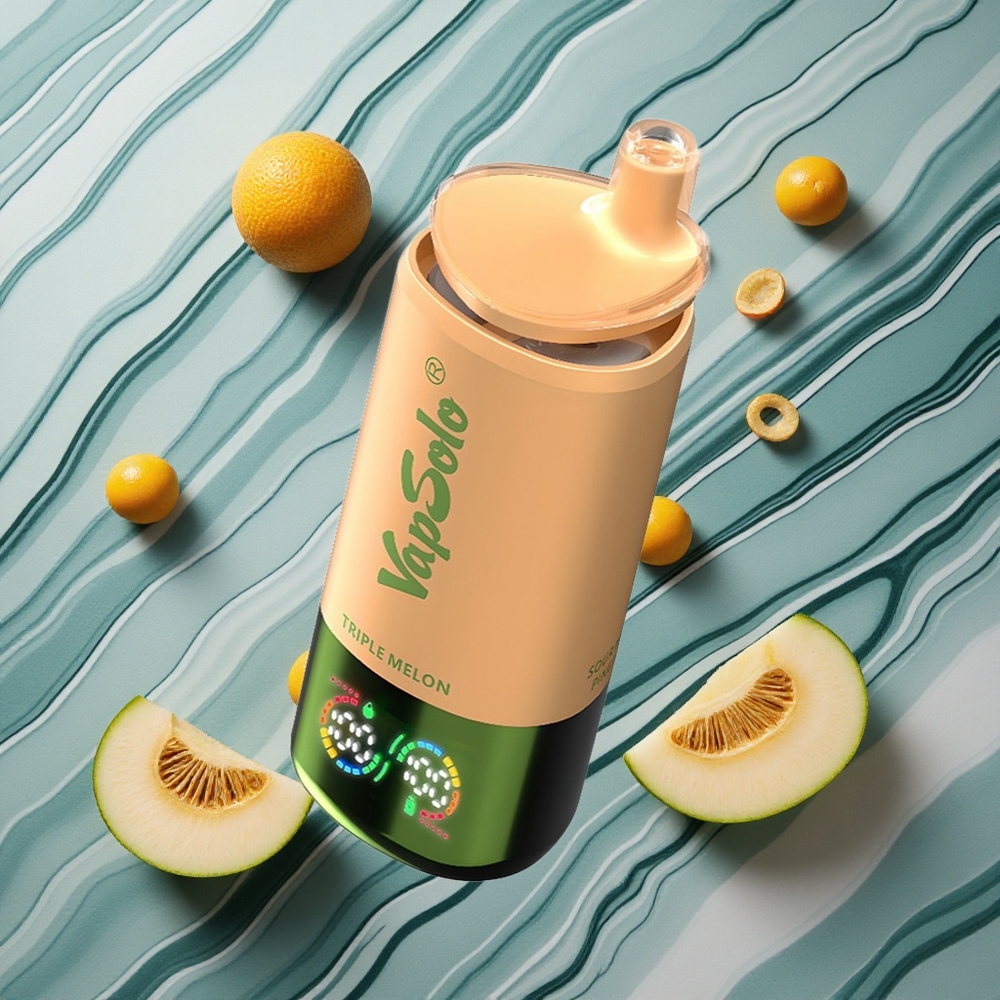 VapSolo Triple 30000 Puffs Trīs Meloni 40ml E-Liquids Latvija vape