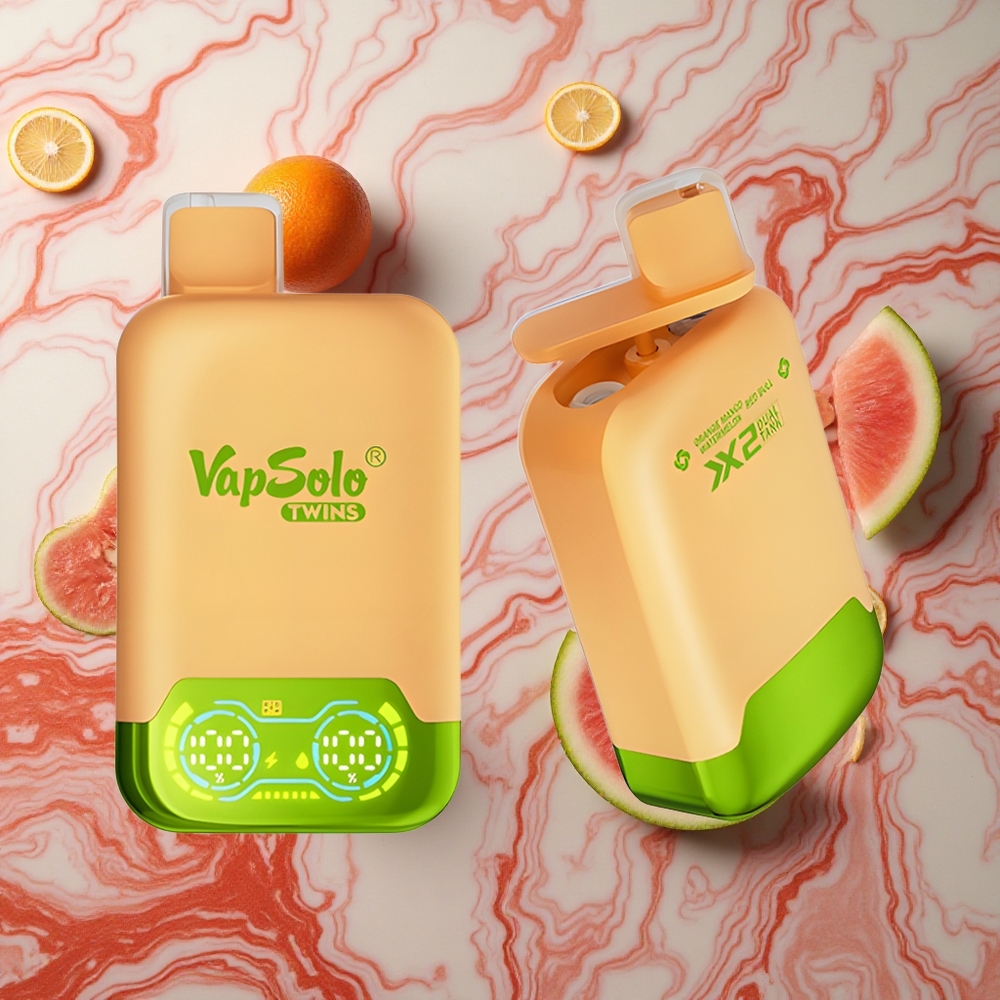 Vapsolo Twins 20000 Puffs 40 ml E-Liquid Apelsīns Mango Arbūzs & Red Bull Latvija vape