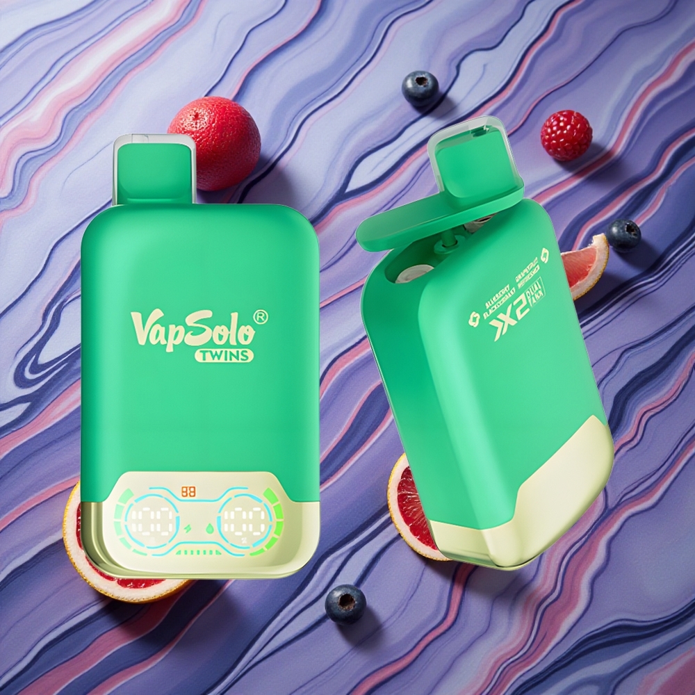 Vapsolo Twins 20000 Puffs 40 ml Krūmmelle & Greipfrūts Latvija vape