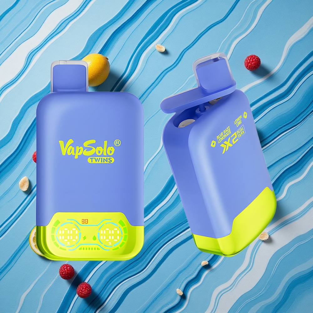 Vapsolo Twins 20000 Puffs 40 ml Zilā Aveņu Limonāde & Citronu Laima Latvija vape