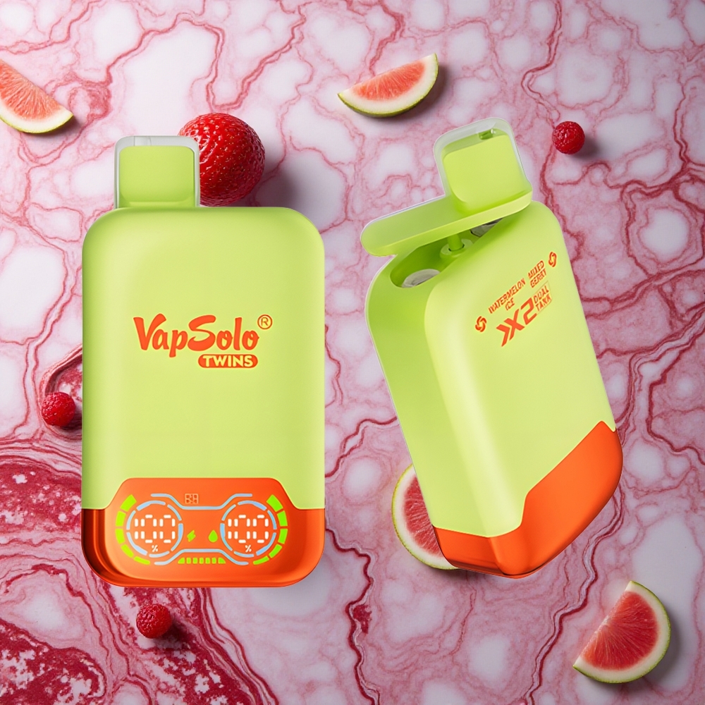 Vapsolo Twins 20000 Puffs Arbūzu Ledus & Jauktu Ogļu 40ml Latvija vape