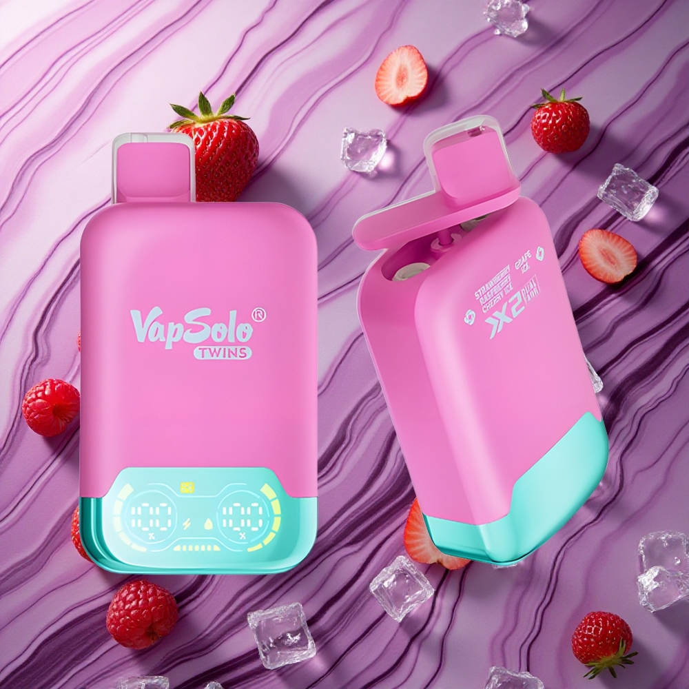 Vapsolo Twins 20000 Puffs Zemene Aveņu Ķiršu Ledus & Vīnogu Ledus Latvija vape