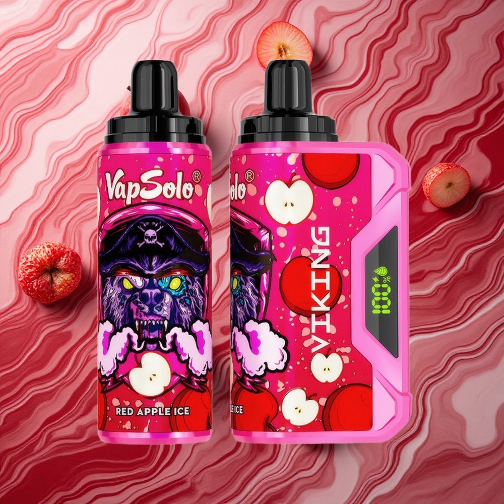 VapSolo VIKING 12000 Puffs 22ml Sarkanā ābolu ledus Latvija vape