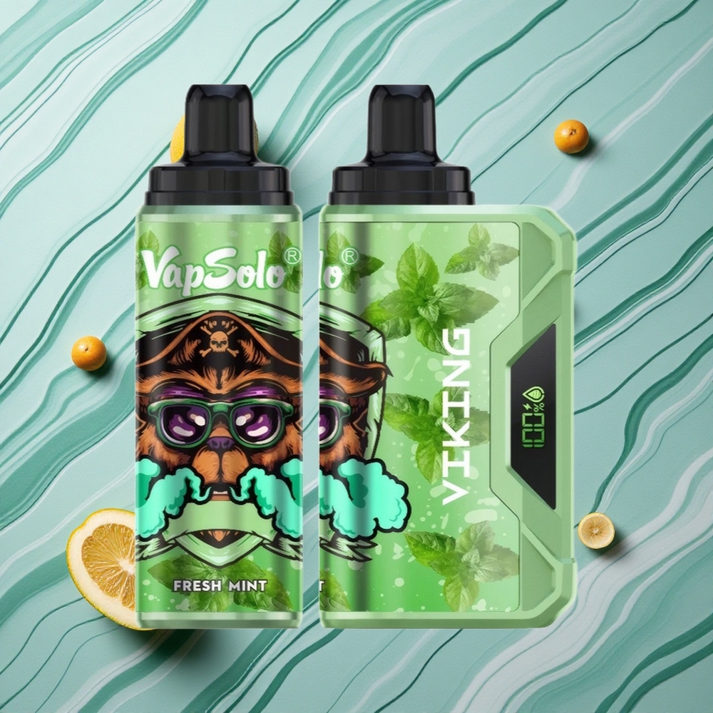 VapSolo VIKING 12000 Puffs 22ml Svaigā Mētra Latvija vape