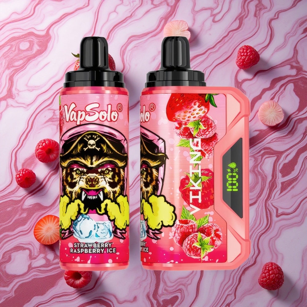 VapSolo VIKING 12000 puffs Zemeņu Aveņu Ledus 22ml Latvija vape