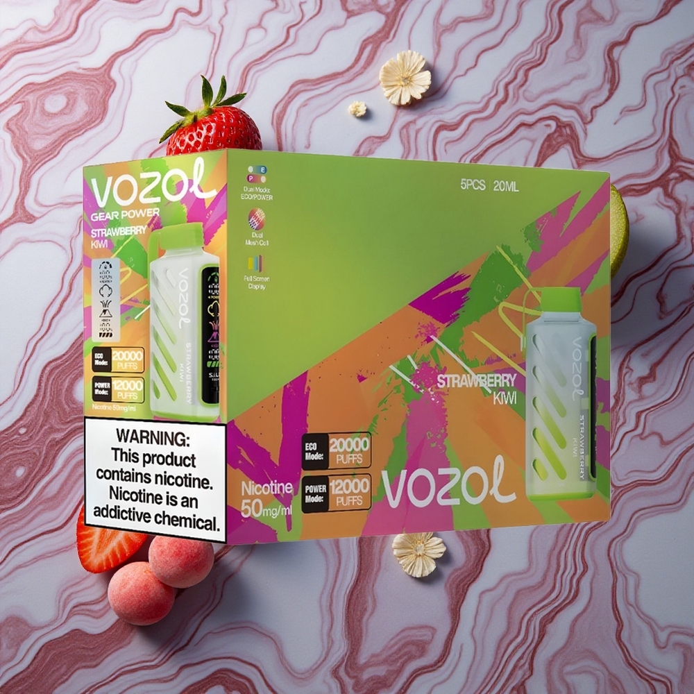 VOZOL Gear Power 20000 Puffs 20mL Zemeņu Kiwi Latvija vape