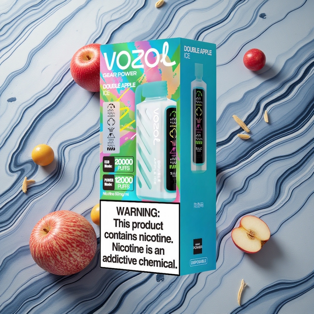 VOZOL Gear Power 20000 Puffs Dubultā Ābola Ledus Latvija vape