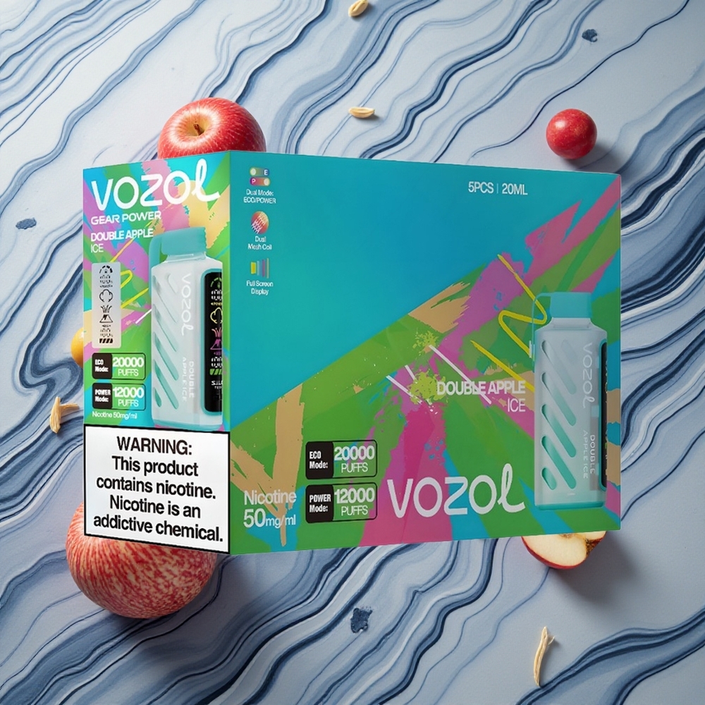 VOZOL Gear Power 20000 Puffs Dubultā Ābola Ledus Latvija vape