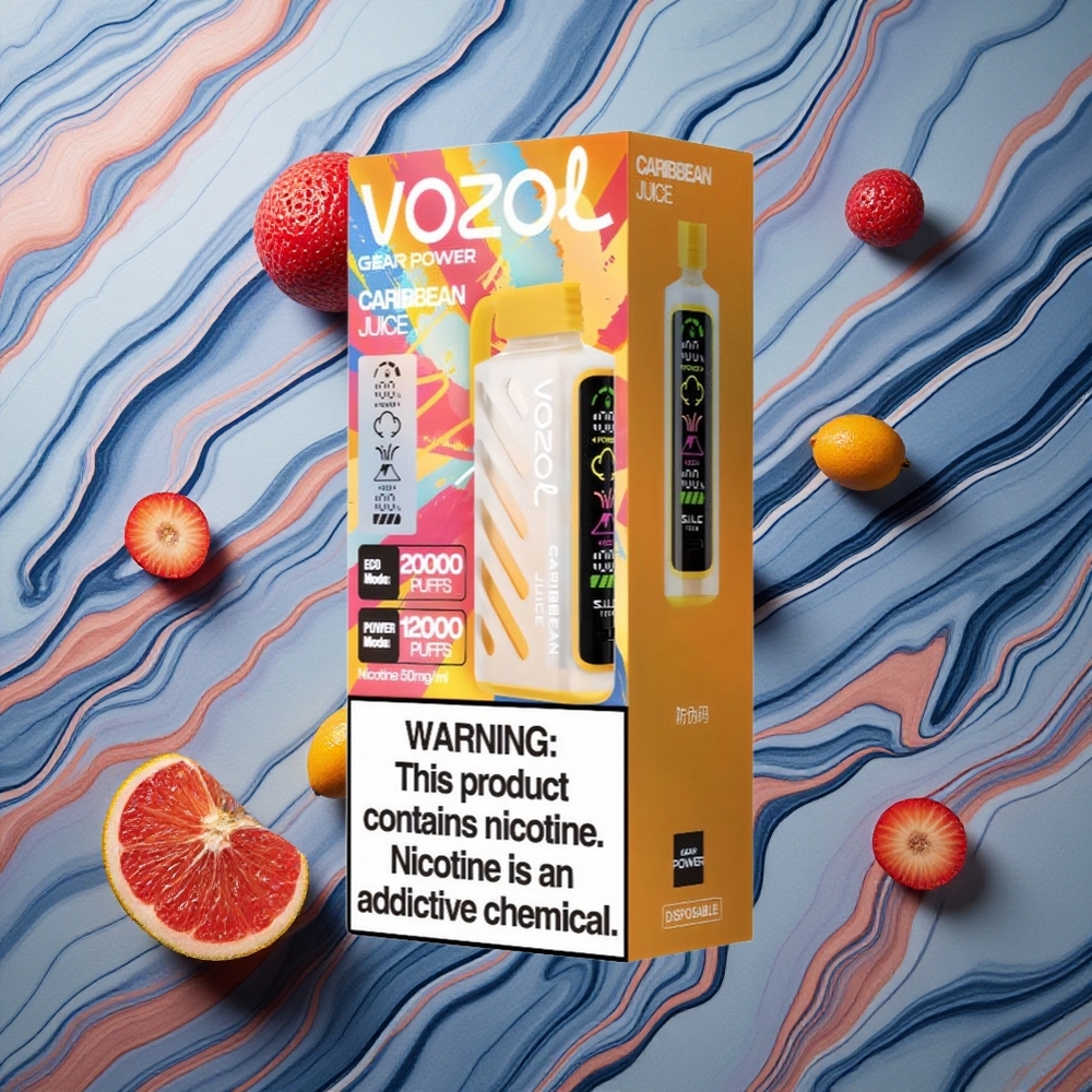 VOZOL Gear Power 20000 Puffs Karību Sula Dual Mesh Coil Latvija vape