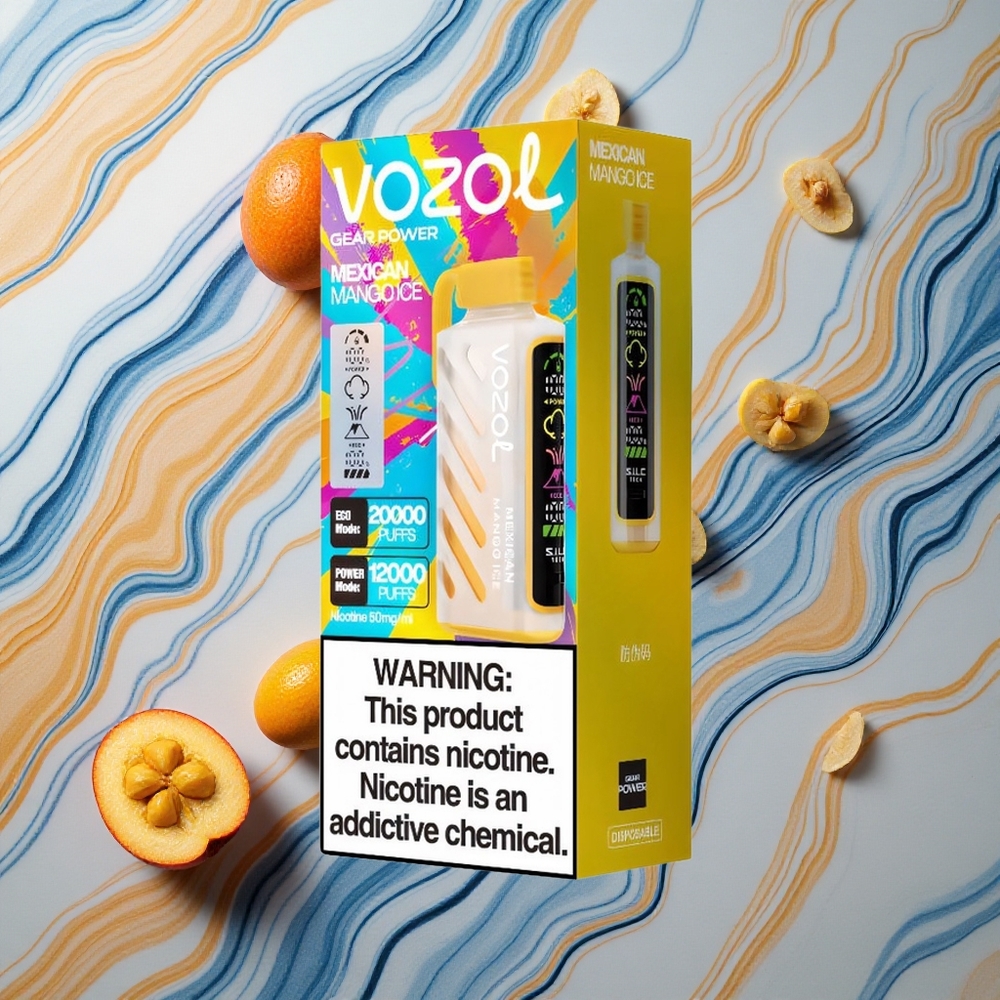 VOZOL Gear Power 20000 Puffs Mēness Mango Ledus Latvija vape