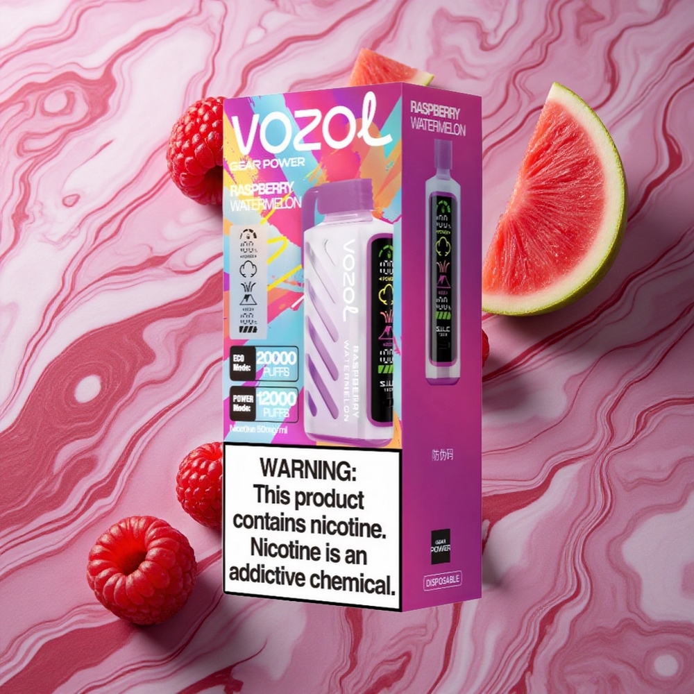 VOZOL Gear Power 20000 Puffs Malinā Arbūzs S.i.L.C. Tech Latvija vape