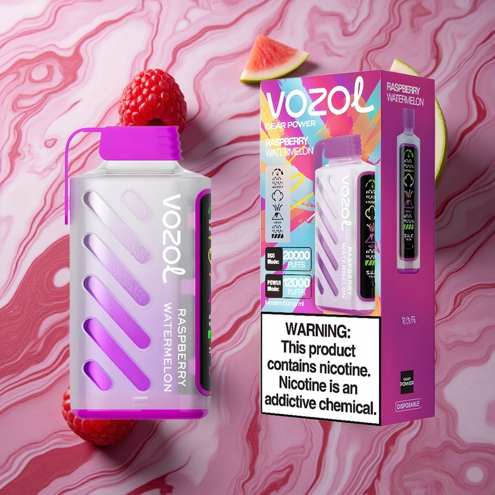 VOZOL Gear Power 20000 Puffs Malinā Arbūzs S.i.L.C. Tech Latvija vape