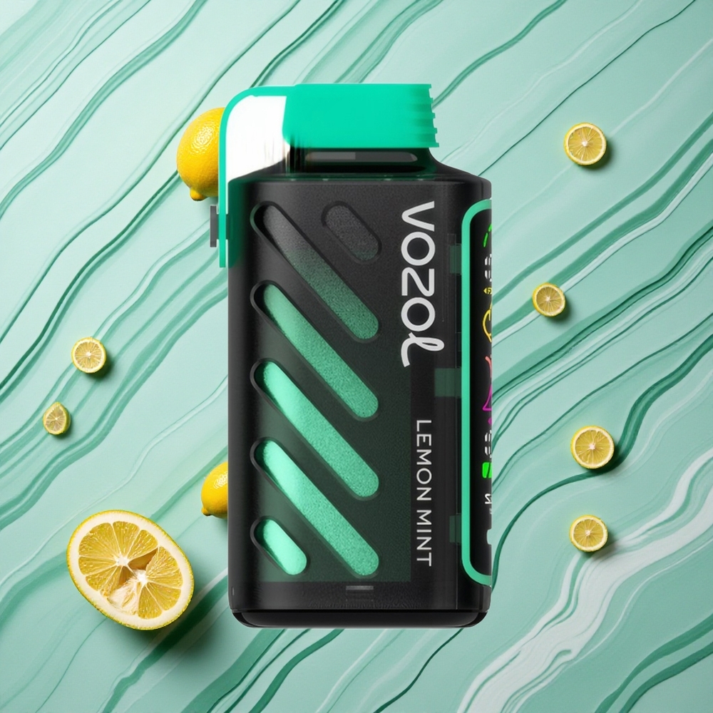 VOZOL Gear Power 20000 Puffs Pilnekrāna Displejs Citrons Mētra Latvija vape