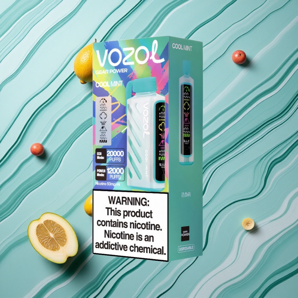 VOZOL Gear Power 20000 Puffs Siltā Mētra Dual Mesh Coil Latvija vape