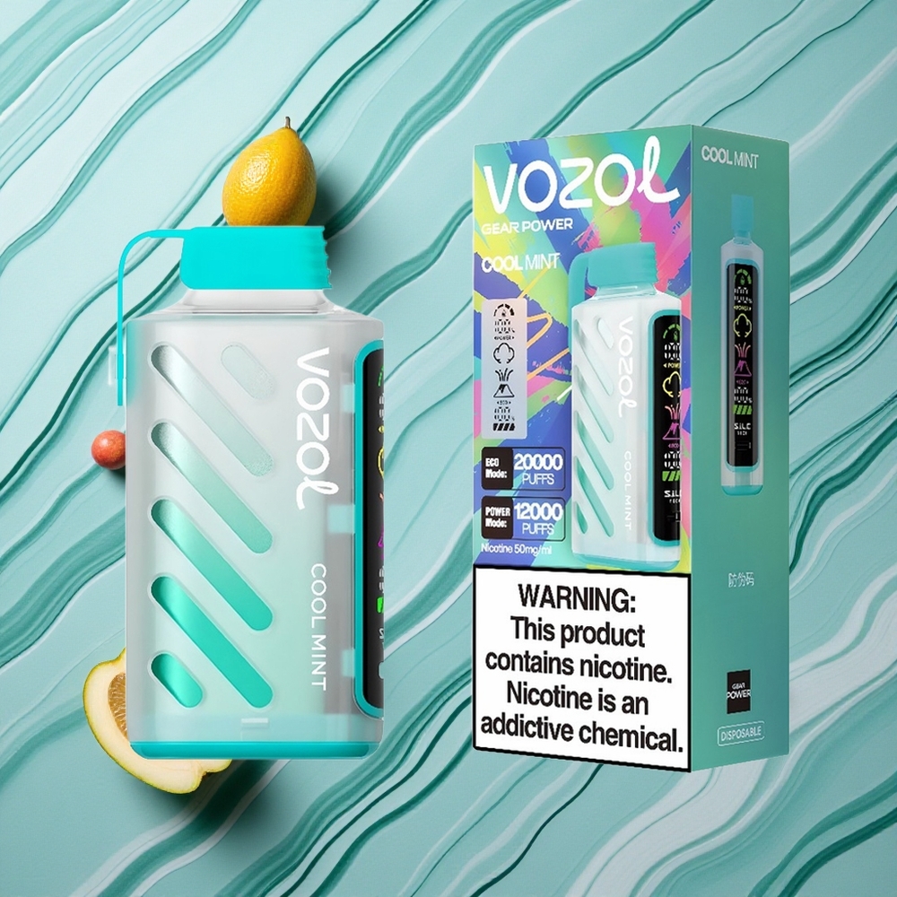 VOZOL Gear Power 20000 Puffs Siltā Mētra Dual Mesh Coil Latvija vape