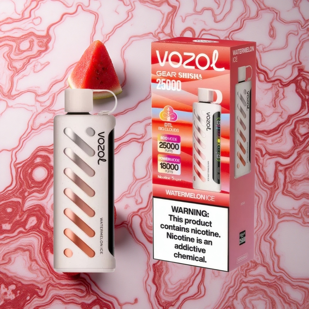 VOZOL Gear Shisha 25000 Puffs Arbūza Ledus 1000mAh Latvija vape