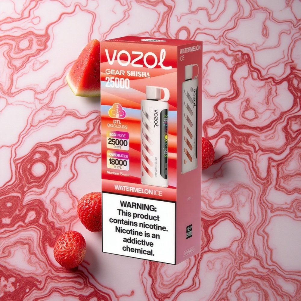 VOZOL Gear Shisha 25000 Puffs Arbūza Ledus 1000mAh Latvija vape