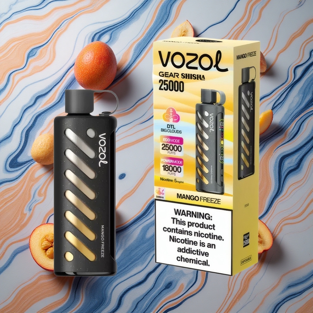 VOZOL Gear Shisha 25000 Puffs Mango Salds S.i.L.C Tech Latvija vape