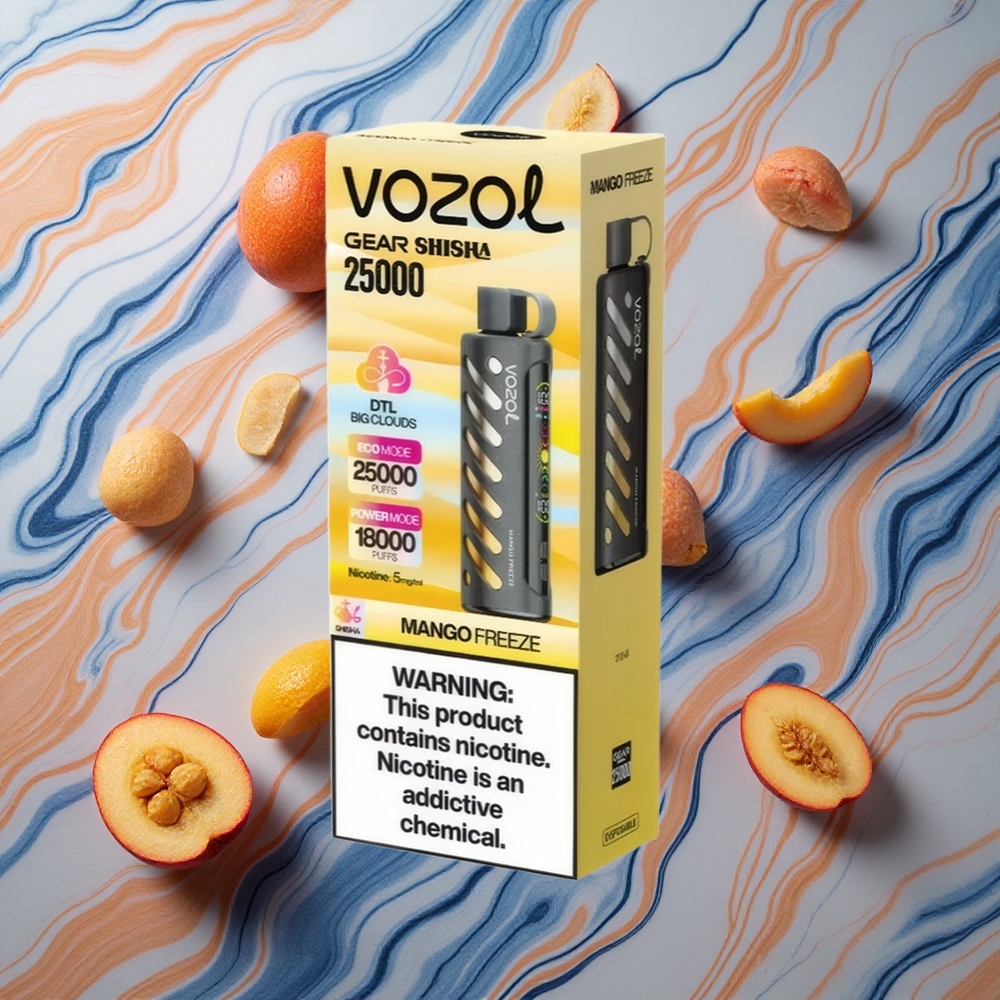 VOZOL Gear Shisha 25000 Puffs Mango Salds S.i.L.C Tech Latvija vape