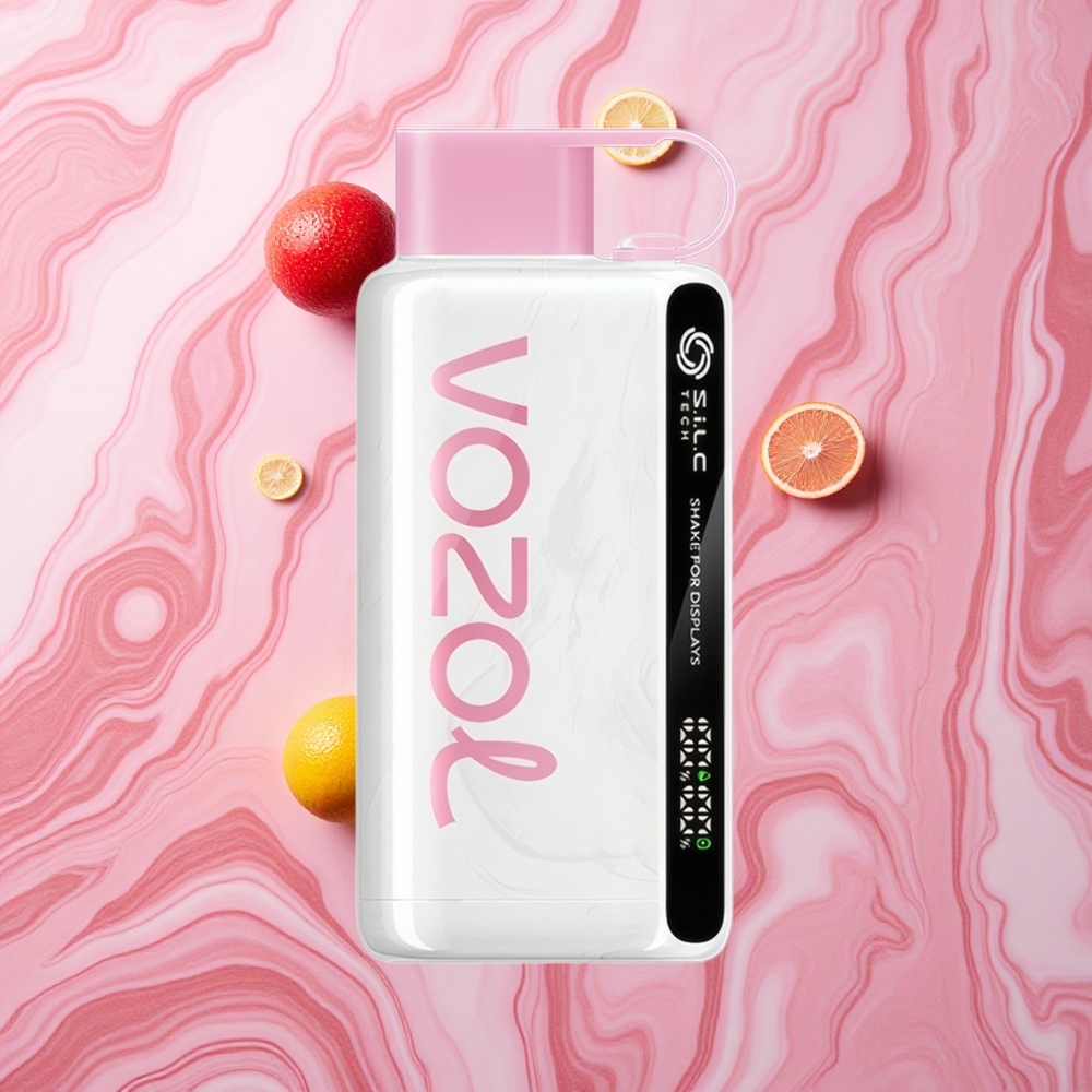 VOZOL STAR 9000/12000 Rozā citronāde 30% ātrāka uzlāde 650mAh Latvija vape