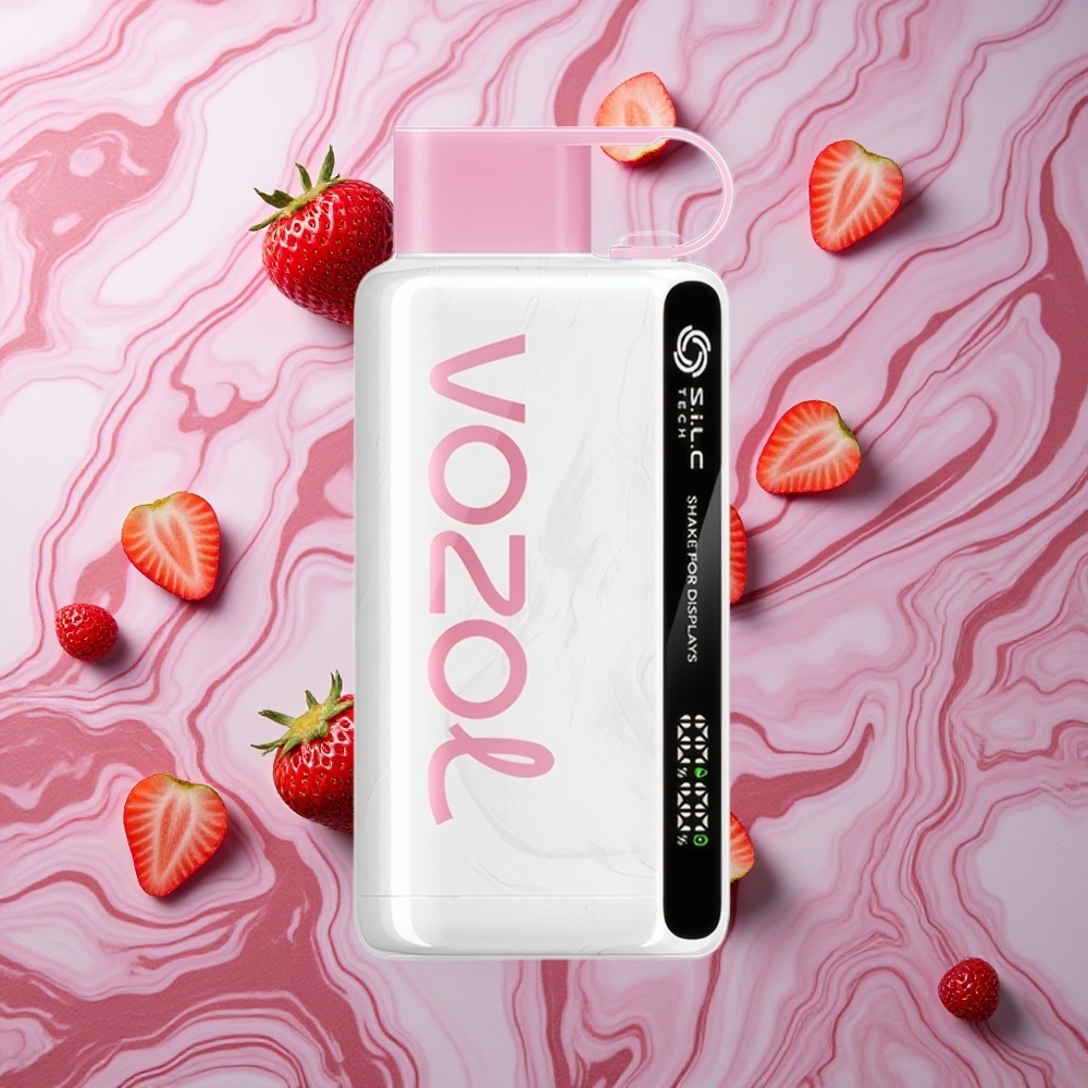 VOZOL STAR 9000/12000 Zemeņu saldējums 30% ātrāka uzlāde 650mAh Latvija vape