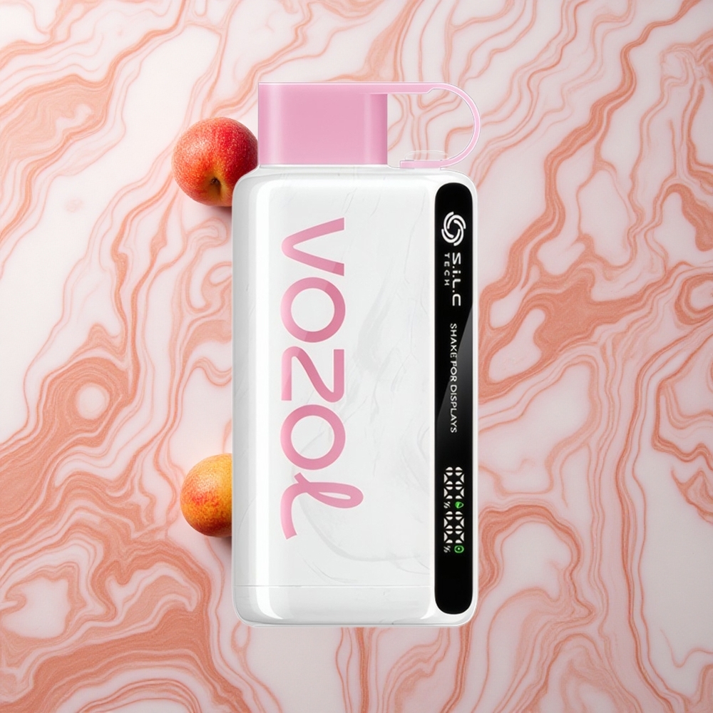 VOZOL STAR 9000/12000 Žāvētu Persiku Ledus 30% ātrāka uzlāde 650mAh Latvija vape