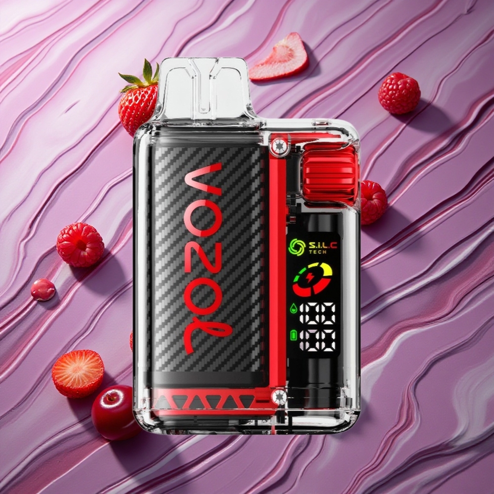 VOZOL Vista 20000 Puffs Zemenes Aveņu Ķiršu OLED Ekrāns Latvija vape