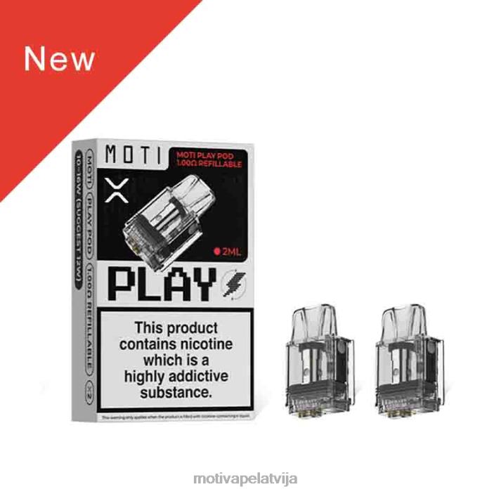 MOTI Play pods 1,00 omi atkārtoti uzpildāms 628D0121 MOTI vape latvija 1 gab