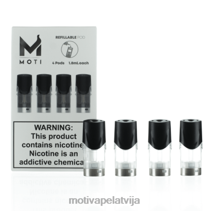 MOTI atkārtoti uzpildāmas rezerves kasetnes 628D074 MOTI vape price (iepakojumā 4)