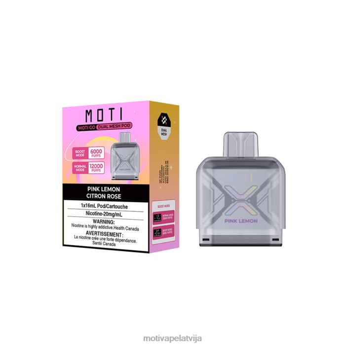 MOTI Go Pro vienreizējās lietošanas pāksts 628D087 MOTI vape near me rozā citrona