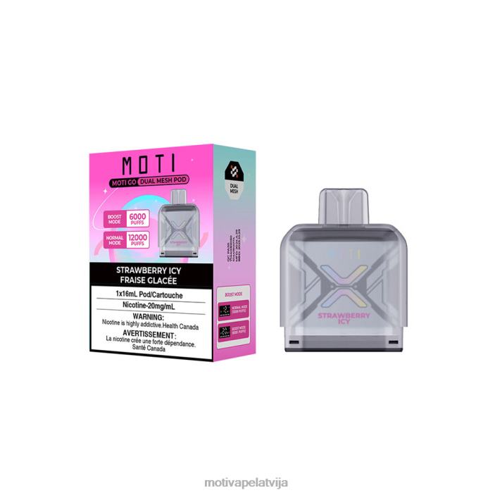 MOTI Go Pro vienreizējās lietošanas pāksts 628D095 MOTI vape pods zemeņu ledains