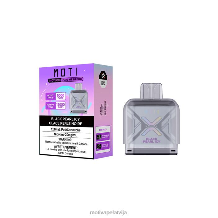 MOTI Go Pro vienreizējās lietošanas pāksts 628D097 MOTI vape near me melnā pērle ledaina