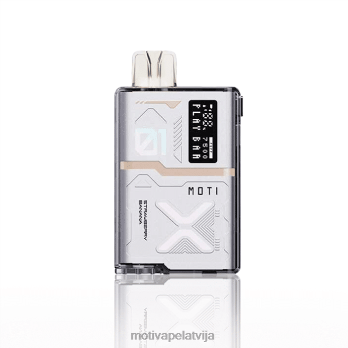 MOTI Play Bar 7500 vienreizējās lietošanas vape (5%, 7500 uzpūtienu) 628D055 MOTI vape pods zemeņu banāns